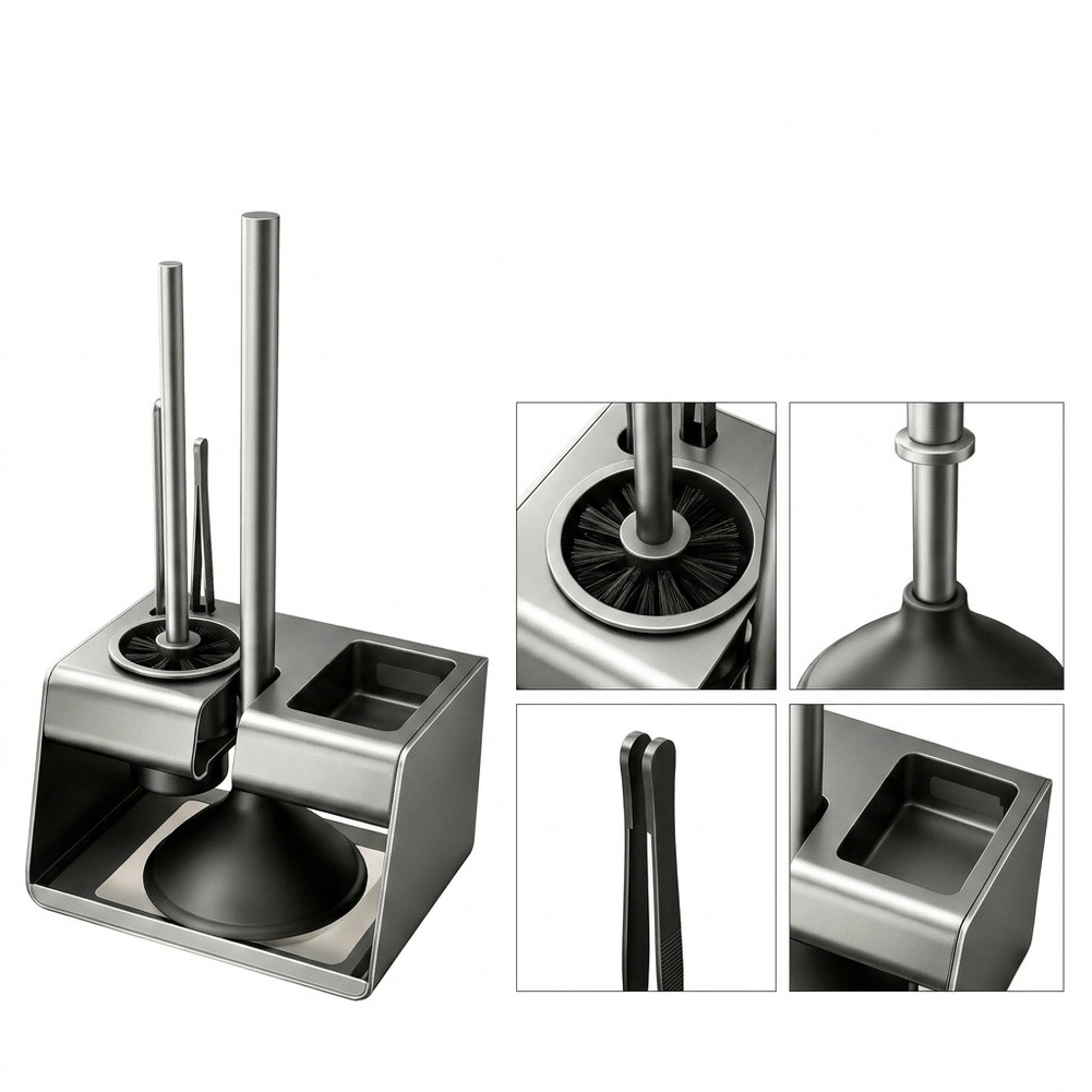 3 in 1 Wall Mounted Toilet Bru - Plunger Toilet 评论和价格