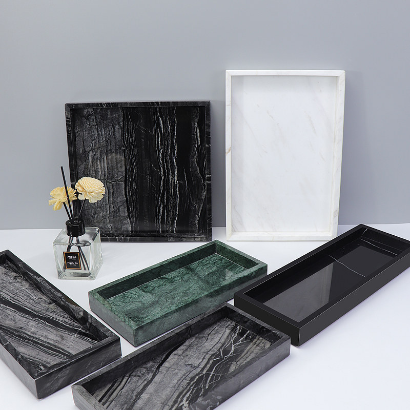 Marble Vanity Tray Bathroom Or - Home Bathroom Organizer 评论和价格