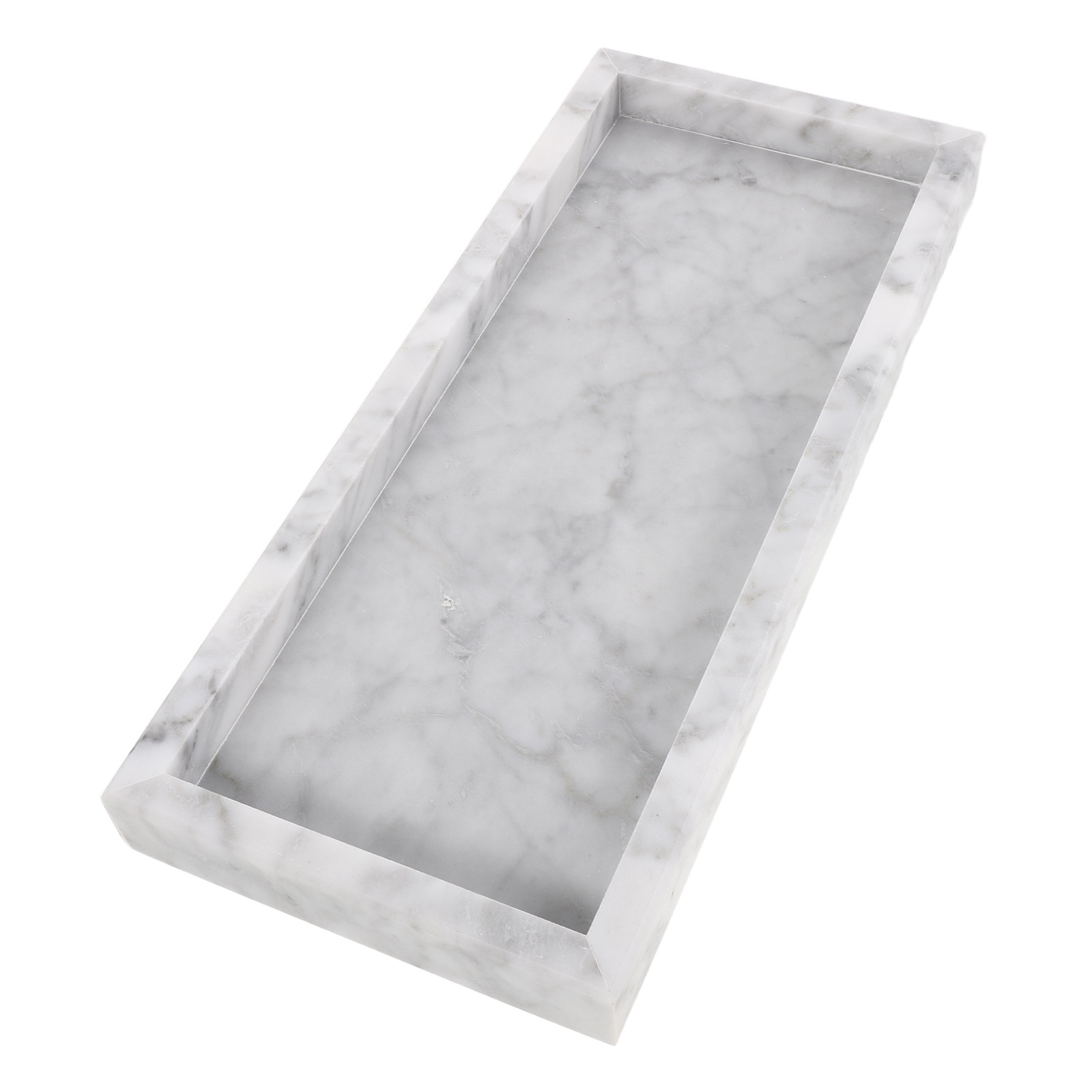 12x5 Rectangle Marble Tray Van - Home Bathroom Organizer 评论和价格