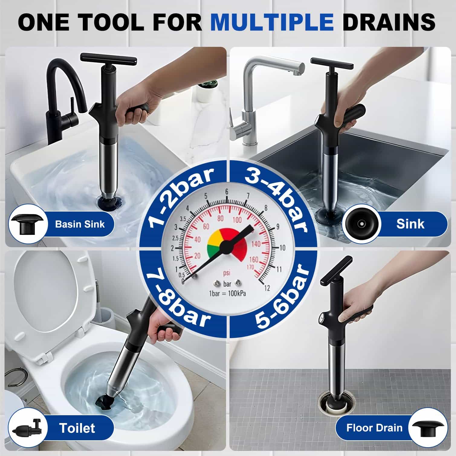 Toilet Plunge Blaster, High Pr - Plunger Toilet 评论和价格