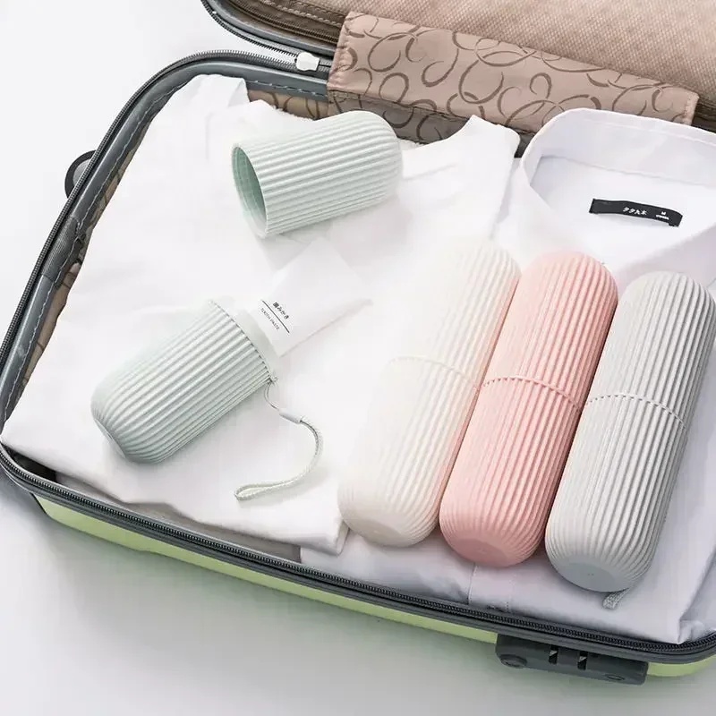 1/2pcs Portable Toothbrush Cup - Home Edit Bathroom Storage 评论和价格
