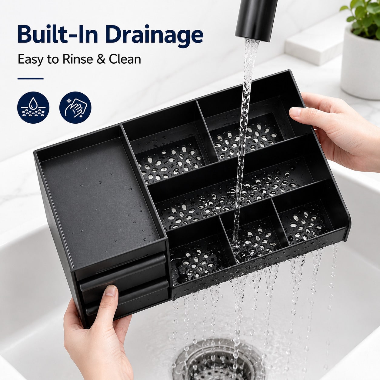 Makeup Organizer, 2 Drawers Mu - Home Edit Bathroom Storage 评论和价格