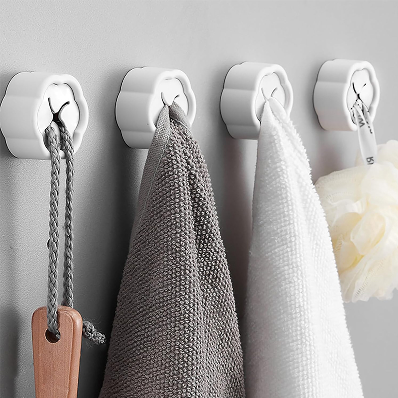 6PCS Self Adhesive Towel Holde - Home Edit Bathroom Storage 评论和价格