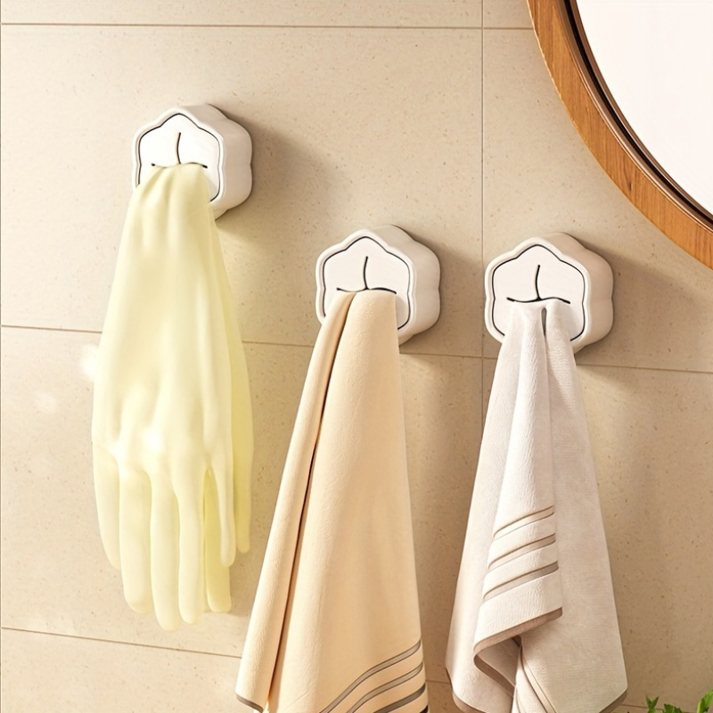 6PCS Self Adhesive Towel Holde - Home Edit Bathroom Storage 评论和价格